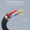cb-kcc101_black_7_.jpg Aukey CB-KCC101 Circlet Blink Aramid Fiber USB C to C Cable -1m
