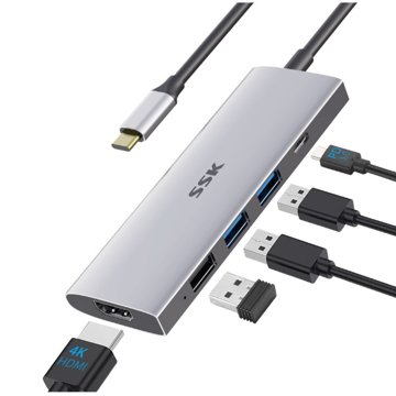 SSK TYPE C 5 IN ONE MULTI-FUNCTION ADAPTER SC213